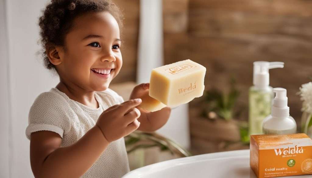 Baby- & Kinderpflege mit Weleda Feste Seife